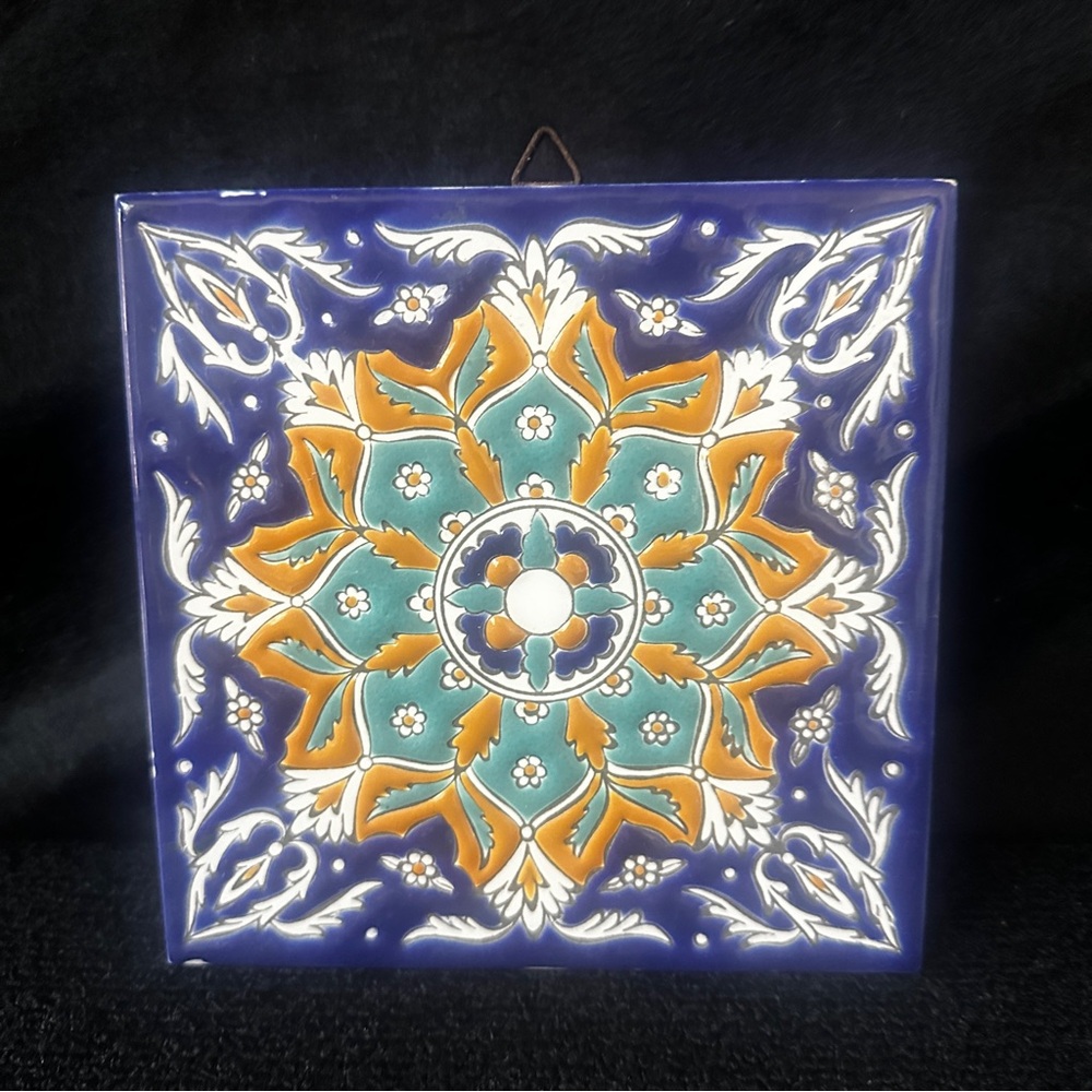 Vintage Handmade Ceramic Tile